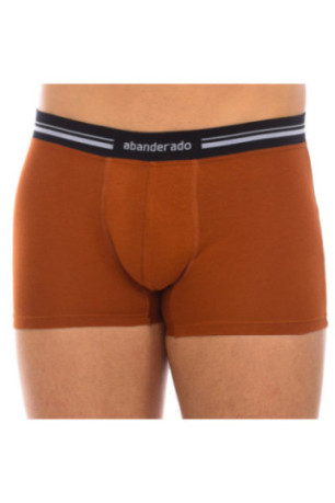 Boxer en Coton Stretch avec Taille Extra Souple Homme Marron Clair