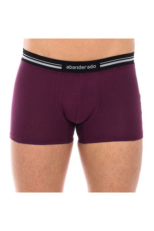 Boxer en coton stretch avec ceinture extra douce Homme Violet
