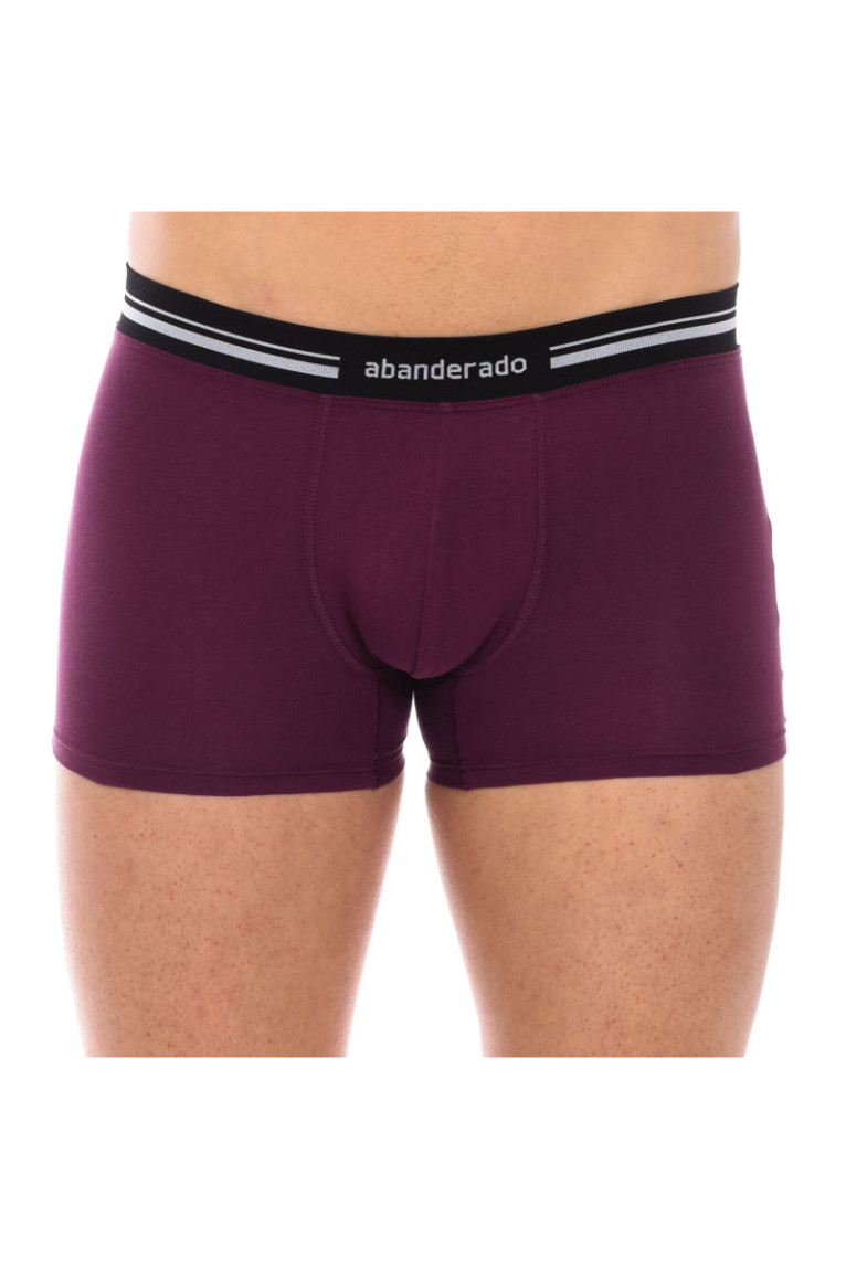 Boxer en coton stretch avec ceinture extra douce Homme Violet