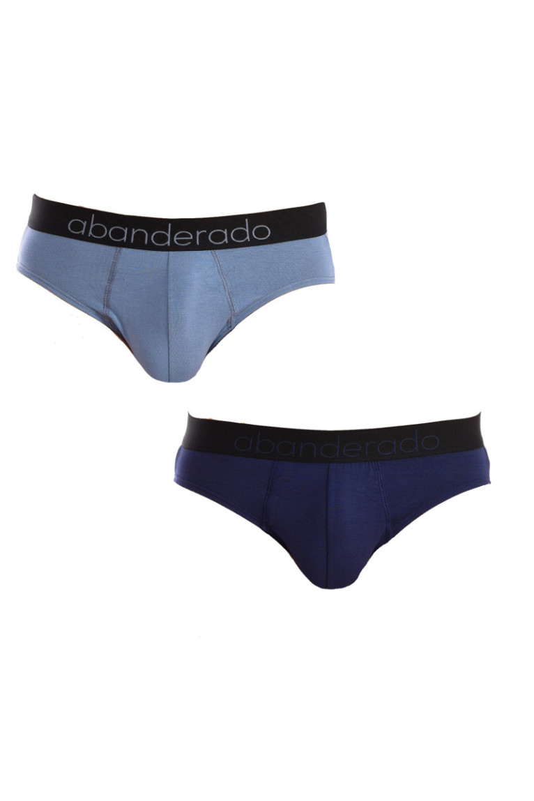 Lot de 2 Slips en Bambou Homme Bleu de Plomb