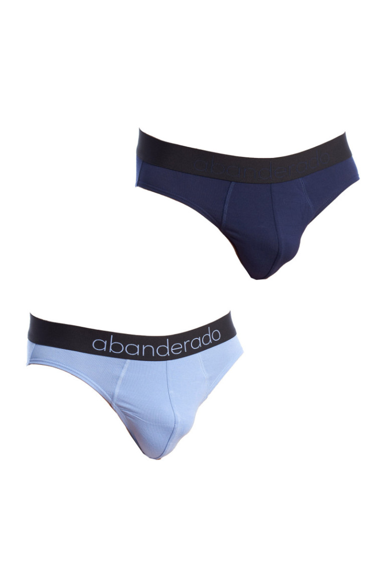 Lot de 2 Slips Homme Bleu Marine et Bleu Ciel Abanderado