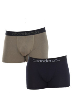 Boxers (Lot de 2) Homme Noir et Vert Kaki Abanderado