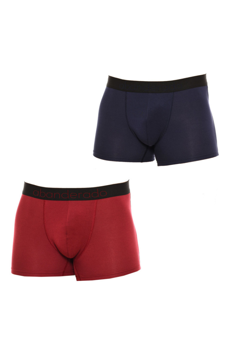Lot de 2 Boxers Homme Bordeaux et Bleu Abanderado