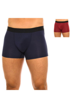 Lot de 2 Boxers Homme Bordeaux et Bleu Abanderado
