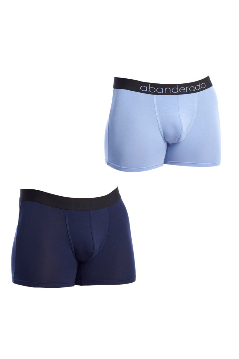 Boxers Homme Bleu Marine et Bleu Ciel Abanderado