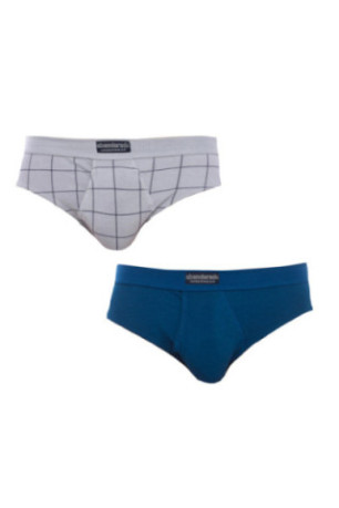 Lot de 2 slips Homme Gris Bleu Abanderado