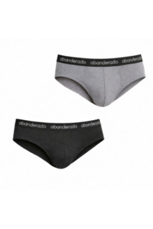Slips Homme Gris-Noir Abanderado