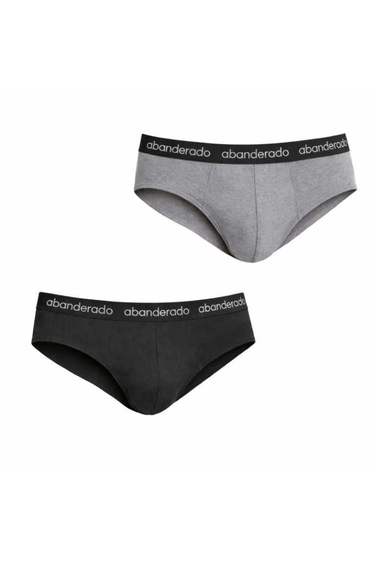 Slips Homme Gris-Noir Abanderado