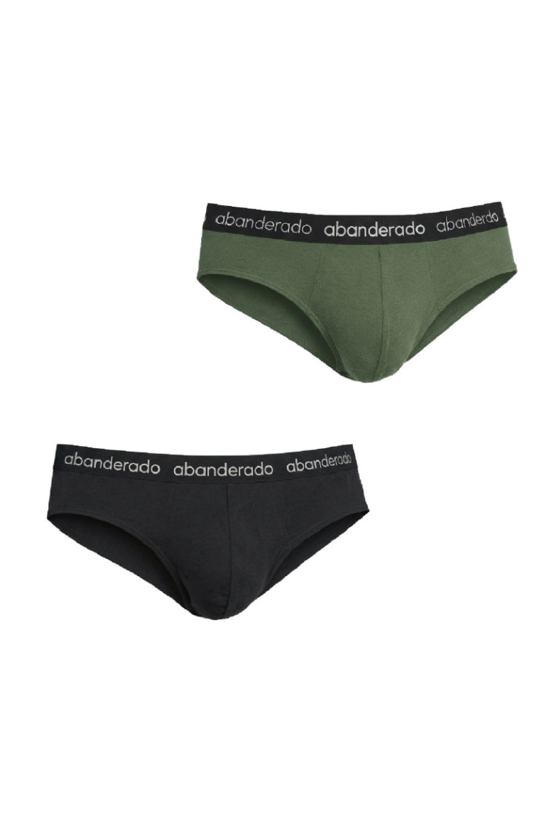 Slips Homme Noir et Kaki Abanderado