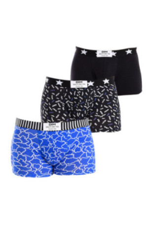 Lot de 3 boxers - Black/black print/blue print