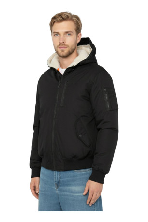 Blouson capuche double polaire Schott