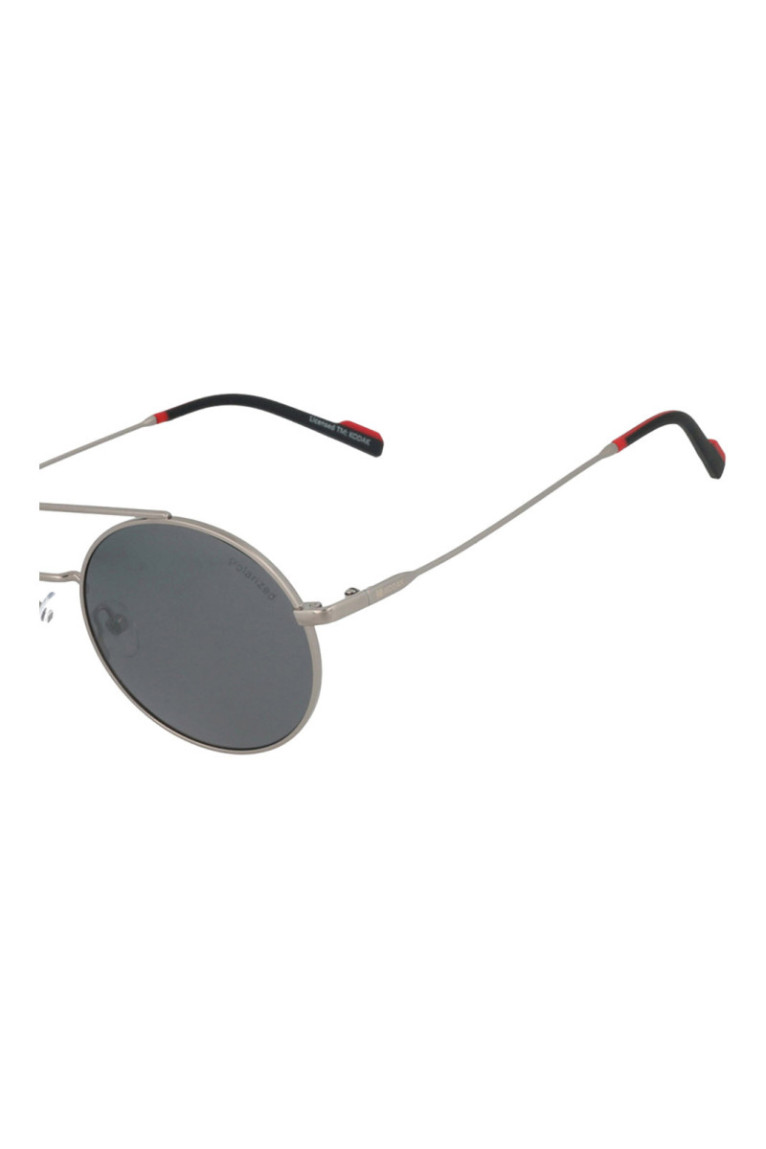 Lunettes de soleil rondes polarisées Argent