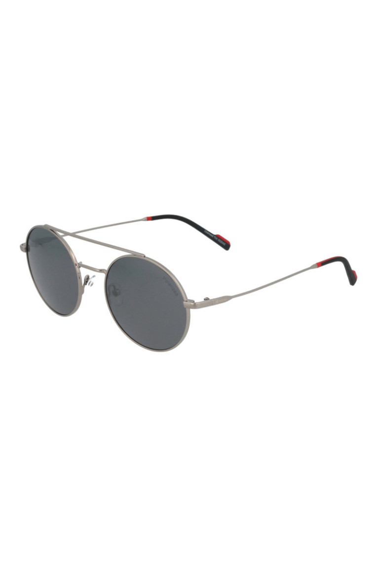 Lunettes de soleil rondes polarisées Argent