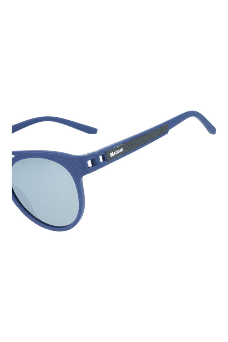 Lunettes de soleil rondes Bleu mat 50 mm