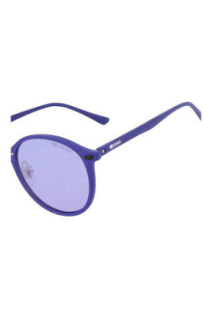 Lunettes de soleil rondes polarisées unisexe Violet mat