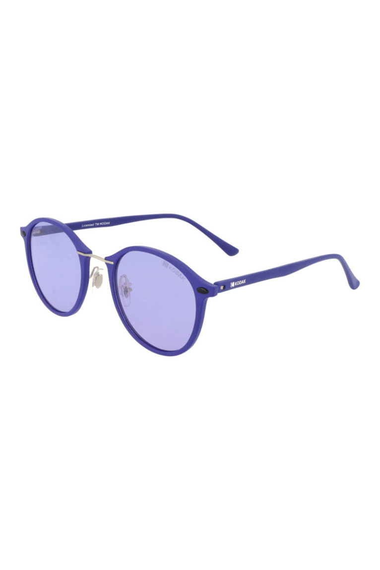 Lunettes de soleil rondes polarisées unisexe Violet mat