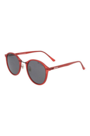 Lunettes de soleil polarisées rondes unisexe Rouge mat
