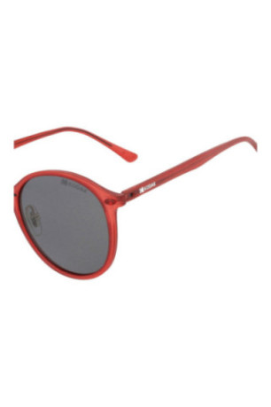 Lunettes de soleil polarisées rondes unisexe Rouge mat