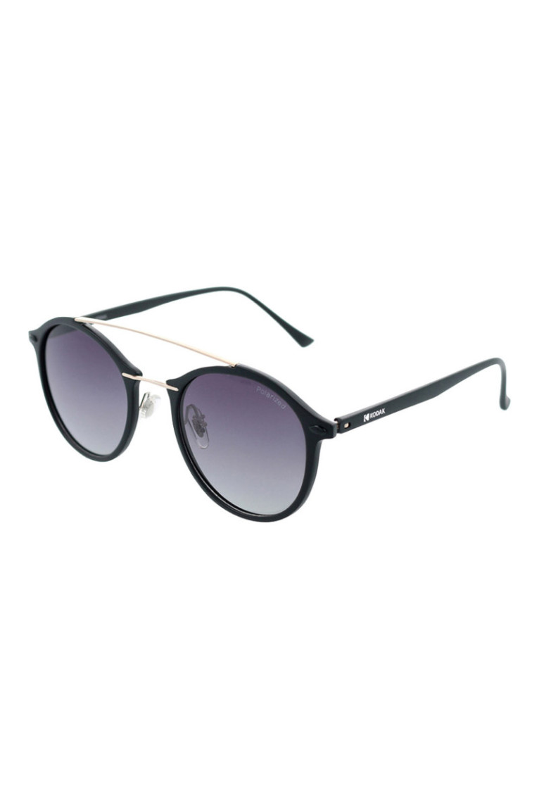 Lunettes de soleil rondes Gris foncé mat