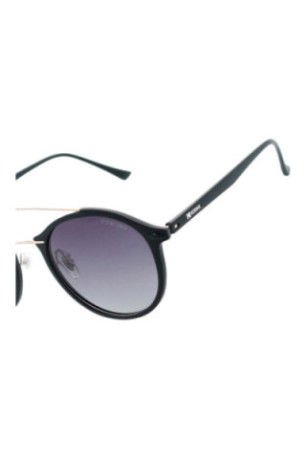 Lunettes de soleil rondes Gris foncé mat