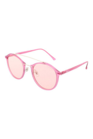 Lunettes de soleil rondes polarisées unisexe Rose mat