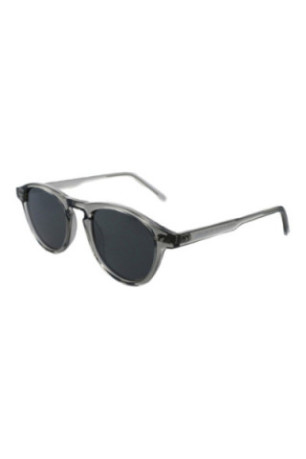 Lunettes de soleil rondes Gris foncé transparent