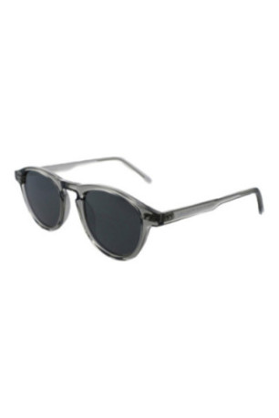 Lunettes de soleil rondes Gris foncé transparent