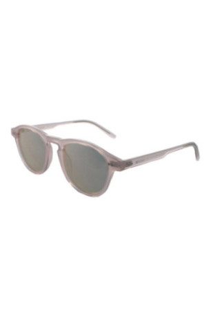 Lunettes de soleil rondes rose cristal clair 47 mm
