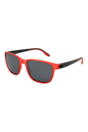 Lunettes de soleil carrées Homme Rouge et noir 56 mm