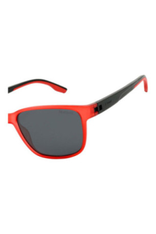Lunettes de soleil carrées Homme Rouge et noir 56 mm