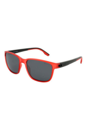 Lunettes de soleil carrées Homme Rouge et noir 56 mm
