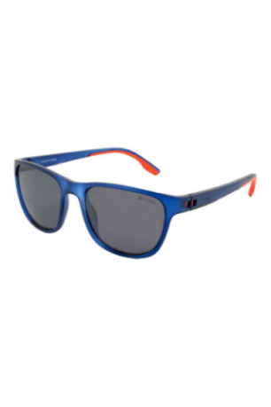 Lunettes de soleil carrées homme Bleu cristal mat