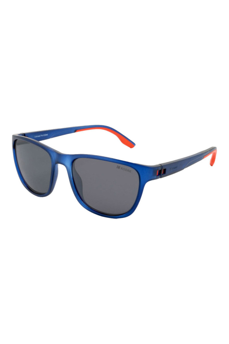 Lunettes de soleil carrées homme Bleu cristal mat