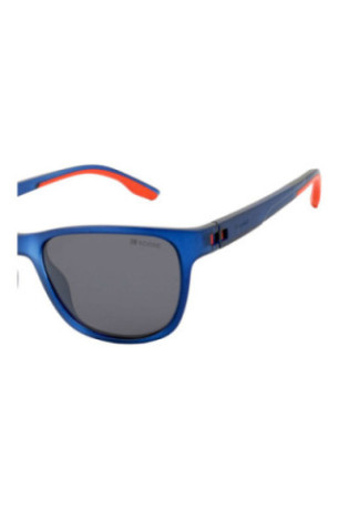 Lunettes de soleil carrées homme Bleu cristal mat