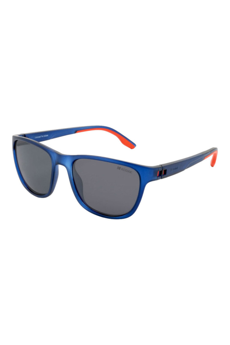 Lunettes de soleil carrées homme Bleu cristal mat