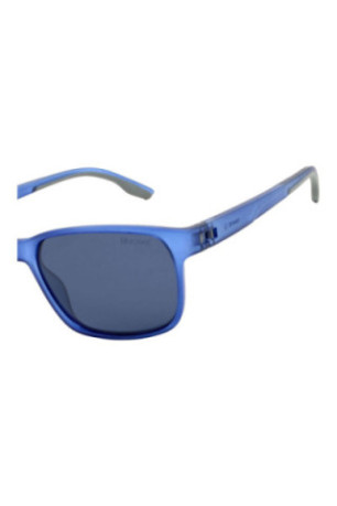 Lunettes de soleil carrées polarisées homme Bleu mat 57 mm