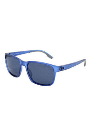 Lunettes de soleil carrées polarisées homme Bleu mat 57 mm