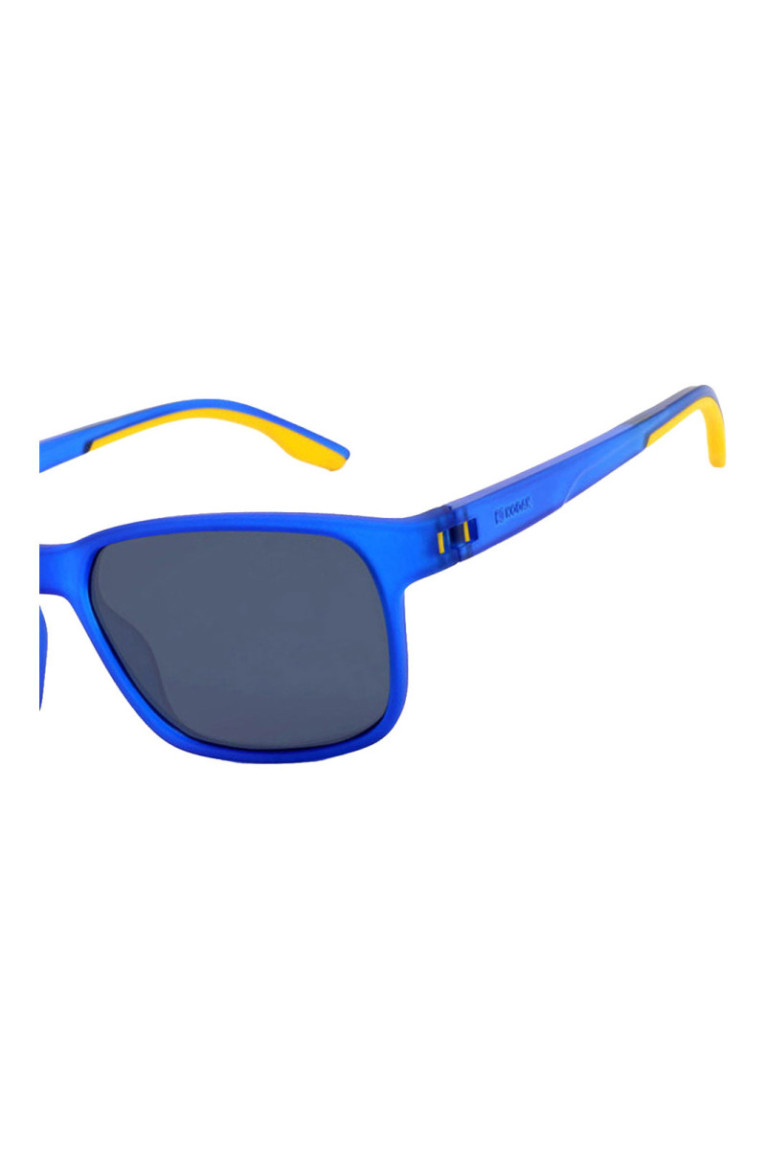 Lunettes de soleil polarisées carrées Homme Bleu électrique 57 mm