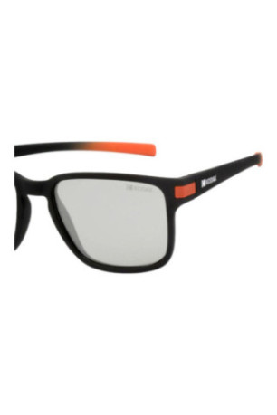 Lunettes de soleil carrées polarisées Homme Gris foncé mat