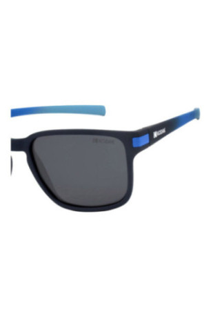 Lunettes de soleil polarisées carrées Homme Bleu marine mat