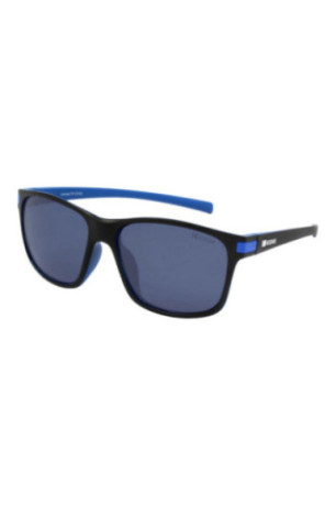 Lunettes de soleil carrées polarisées Homme Gris foncé mat 56 mm