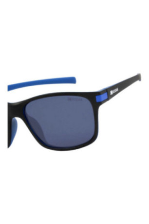 Lunettes de soleil carrées polarisées Homme Gris foncé mat 56 mm