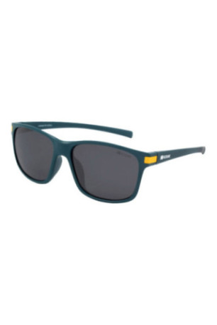 Lunettes de soleil polarisées carrées homme Bleu mat 56 mm