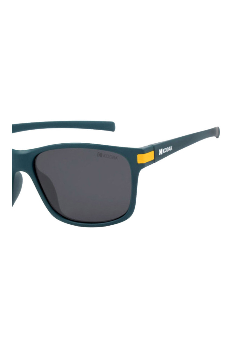 Lunettes de soleil polarisées carrées homme Bleu mat 56 mm