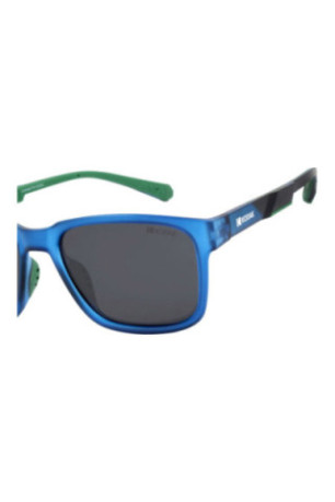 Lunettes de soleil carrées Homme Bleu cristal