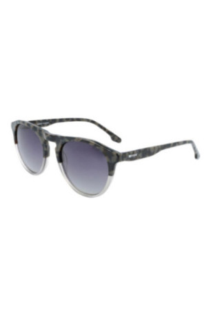 Lunettes de soleil rondes polarisées Homme Gris imprimé animal 52 mm