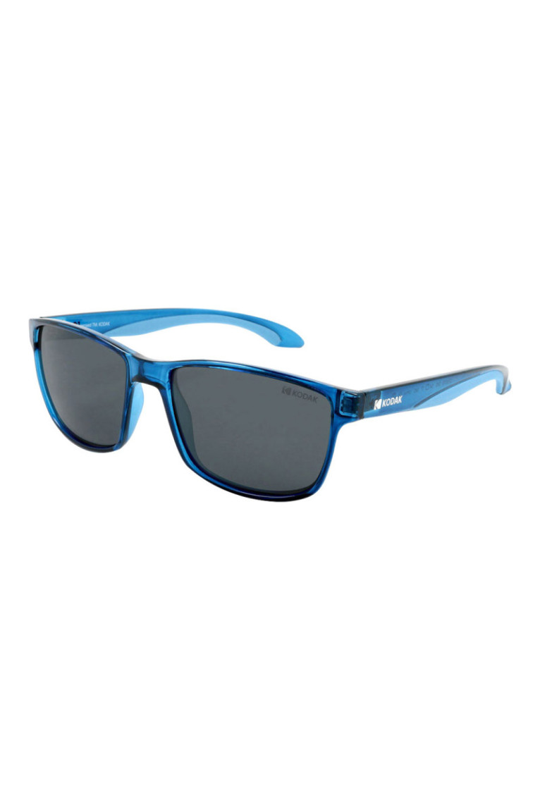 Lunettes de soleil carrées homme bleu cristal 54 mm