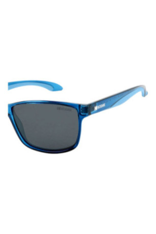 Lunettes de soleil carrées homme bleu cristal 54 mm