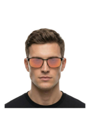 Lunettes de soleil Modern Metal Homme Noir et rouge 58 mm