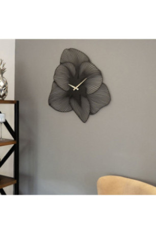 Horloge murale décorative en métal - Noir